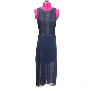 BCBG Generation Maxi Dress Lace Chiffon Racer Back S